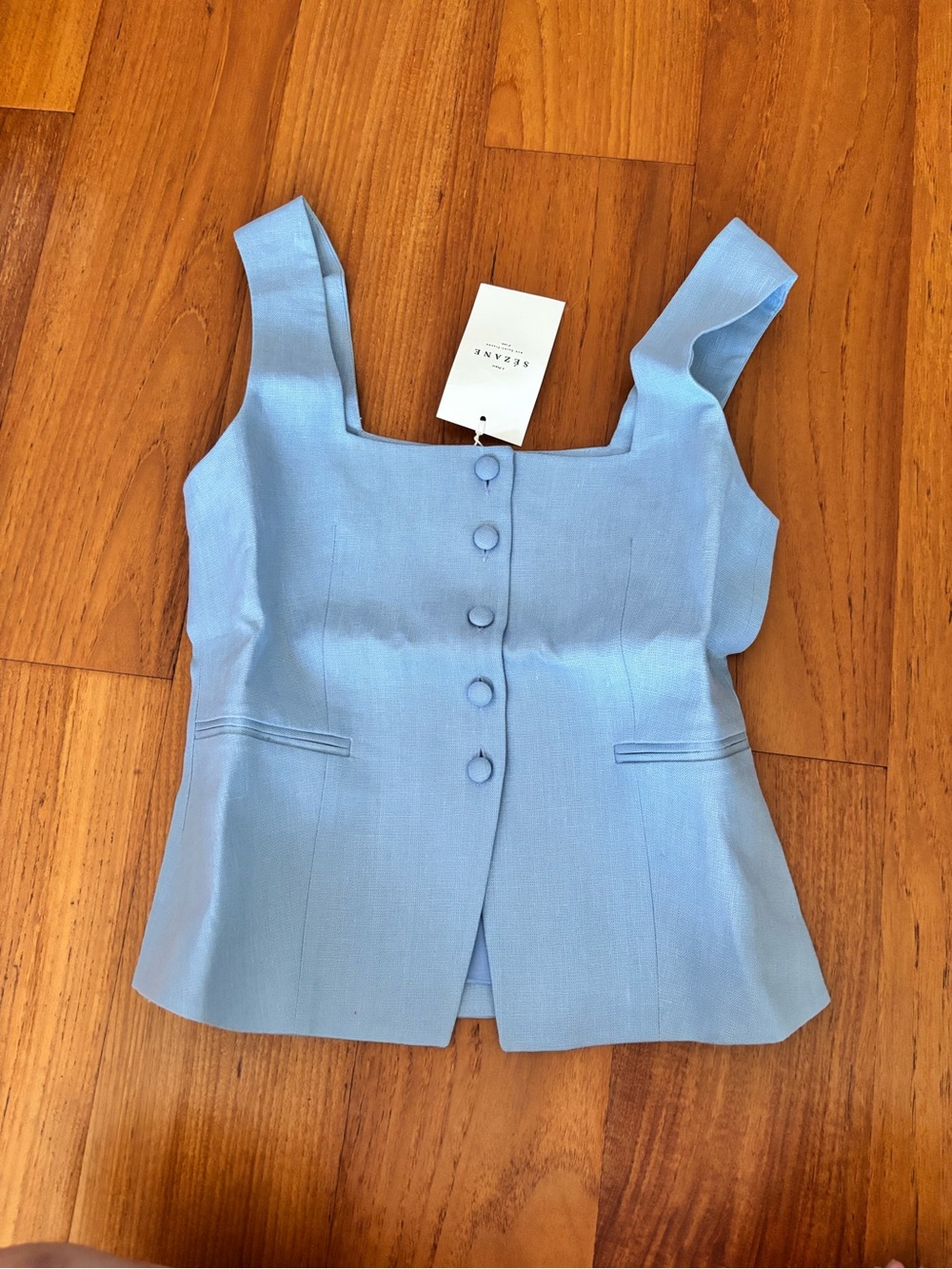 Sezane Zelinda linen top NWT